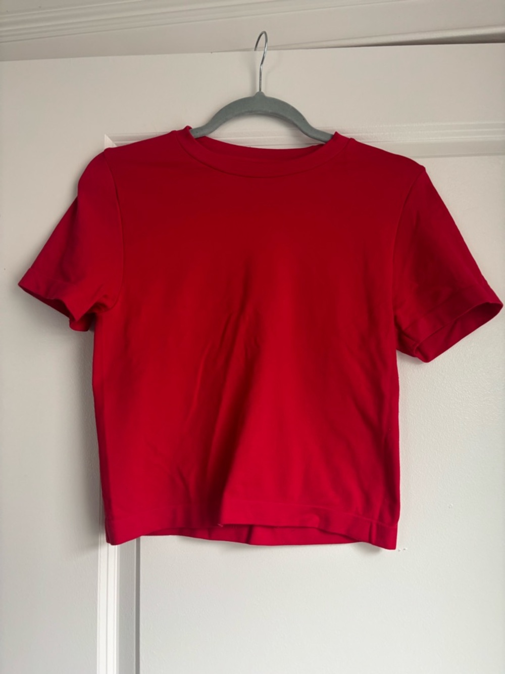Women's A New Day Red Crewneck T-Shirt Top